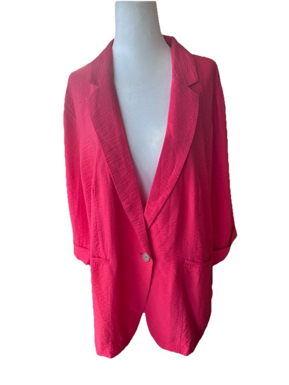 NWT Maurices Red Lightweight Blazer XL Summer Business Single Button